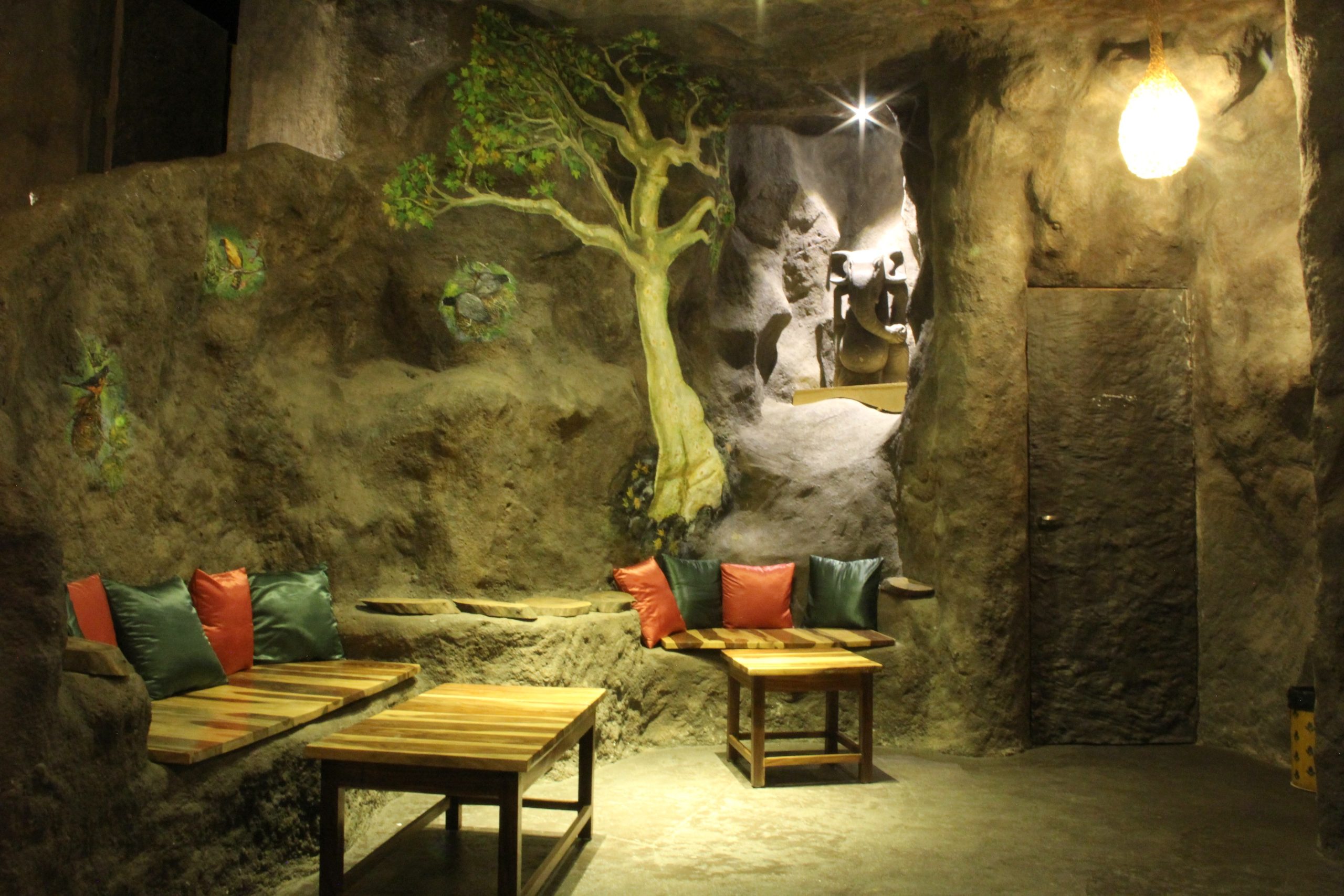 9. Cave Room seating area